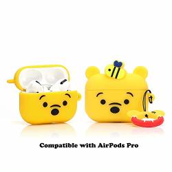 Lkdepo 3D Cartoon Silicone Airpods Pro Case Cover With Keychain Cute Comic Skin Design Airpods Pro Charging Protective Covers Compatible With Airpods Pro 2019