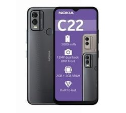 Nokia C22 4G Dual Sim 64GB Vodacom Network Locked - Black