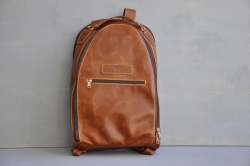 The Ab Laptop Backpack Full Leather - Tan