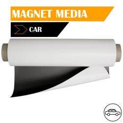 Car Rubber Magnet With White Pvc 0.85MM 1M X Per Running Meter Or Roll