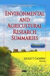 Environmental & Agricultural Research Summaries Volume 8 Hardcover