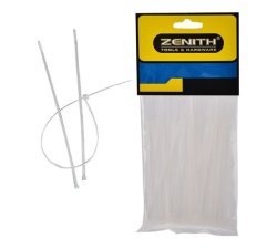 Zenith Cable Ties White 2.5MM X 100MM - 250 Pieces Per Pack Pack Of 10