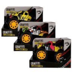 Monster Jeep - Grafitti - 4X4 - Bpa-free Plastic - Orange & Yellow