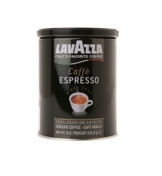 LAVAZZA Italian Coffee Caffe Espresso 100% Premium Arabica Ground Coffee 8-OUNCE Can Pack Of 2