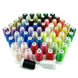 Simthread 63 Colors 40WT Polyester Embroidery Machine Thread Kit For Brother Kenmore Janome Pfaff Bernina Singer Embroidery And Sewing Machines