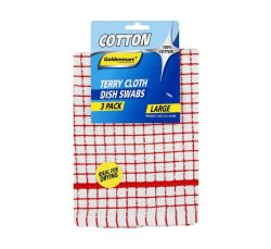 Check Terry Dish Swabs 3-PACK