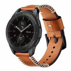 Calfskin Leather Watch Straps 20MM For Samsung Galaxy Watch 42MM SAMSUNG Gear Sport samsung Gear S2 Watch Bracelet Black