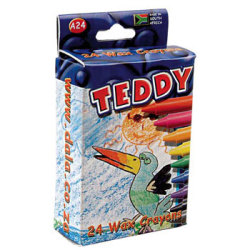 24 Wax Crayons - Teddy - Dala