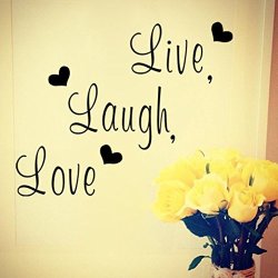 Live Laugh Love Wall Sticker Ok 18.1 14.6 Inch Diy Art Vinyl Home Sitting Room Decor Removable Applique Papers Mural