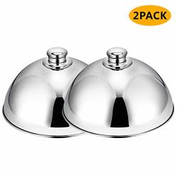 Stainless Steel Wok Cover Pakchoi Kitchen 2018 New Cheese Melting Dome And Steaming Cover - Silver Round Basting Cover - Best For Use In