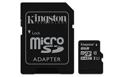 Kingston Digital 8GB Micro Sdhc Uhs-i Class 10 Industrial Temp Card With Sd Adapter SDCIT 8GB