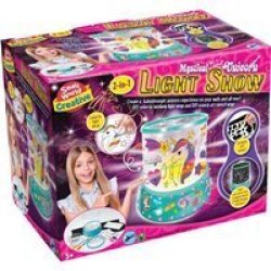 Small World Toys - 2-IN-1 Mystical Unicorn Light Show Arts & Craft Set