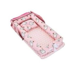 Crown Bassinet Baby Bed - Pink