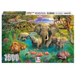 Africa Waterhole 1500 Piece Jigsaw Puzzle