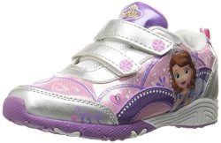 Disney Toddler Girl's Sofia The First Sneaker Purple white Light-up 11