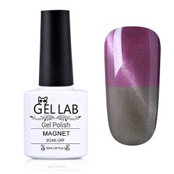 Gel Lab Soak Off Thermal Temperature Changing Color Cat Eye Gel Polish Magnetic Color Changing Nail Vanish Salon Beauty Manicure 10ML