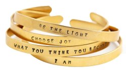 Brass Mantra Bracelet - Be The Light
