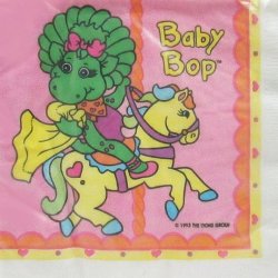 Barney 'baby Bop' Vintage Large Napkins 16CT