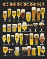Camden Town Poster Company Paper Cheers Beer Collection 20" X 16" 50 X 40CM MINI Poster