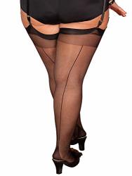 What Katie Did Black Curve Glamour Seamed Stockings