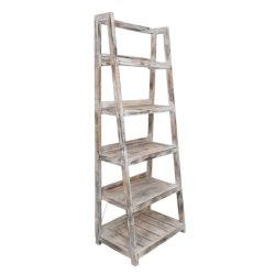 Ladder Shelf 160CM - 4-TIER A-frame White Wash Sotran Dekorativ