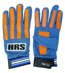Hrs Practice Pu Leather Soccers Goalkeeper Goalie Match Gloves Teal Blue Color HRS-KG2A