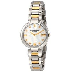 Raymond Weil Shine Mother Of Pearl Dial Ladies Watch - Silver Gold 32MM