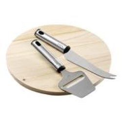 Eco - Wooden Cheese Board With Knife And Slicer