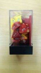 Wizards Games Wizard Games Gemini 7 Dice Set Red-yellow With Silver