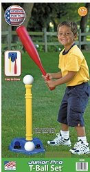 Plastic T-ball Set Includes Tee Ball Bat Easy Fold Up Storage 1.5+ Age