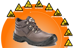 Dot Xenon Safety Boot - Brown