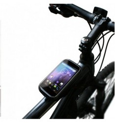Tuff-Luv Tough Screen Water Resistant Bicycle Handlebar Top Bar Mount for Samsung Galaxy S3 S4 S5 in Black