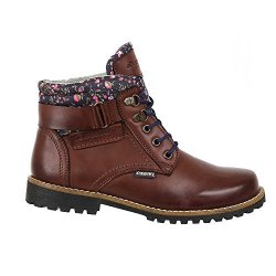 Discovery Expedition Women's Ankle High Outdoor Boot W Fashion Patterened Trim Trim Cognac 8