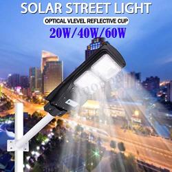 Gcartour Details About 20W 40 60W LED Solar Power Pir Sensor Garden Yard Wall Outdoor Street Light Lamp 40W