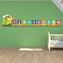 Azutura Number Train Wall Sticker Lion Wall Decal Baby Nursery Home Decor Available In 8 Sizes Xx-large Digital