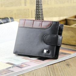 Men's Black Wallet - Bifold Credit Card Holder