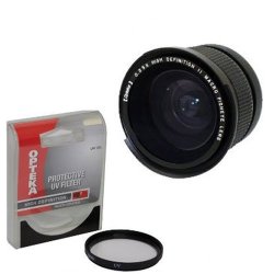 Opteka .35X High Definition II Super Wide Angle Panoramic Macro Fisheye Lens For Canon TL-H58 Vixia Hf G30 Vixia Hf G20 Vixia Hf G25