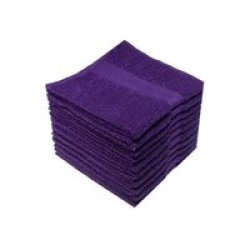 Recycled Ocean& 39 S Yarn Face Cloths 380GSM 33X033CMS Violet 300 Pack