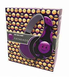 Emoji Fatheads Folding Headphones Purple Devil Character