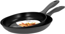 O2 Cook 2 Piece Non-stick Carbon Steel Frying Pan Set
