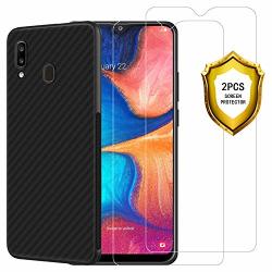 Ejboth Tempered Glass For Samsung Galaxy A20 Screen Protector And Samsung Galaxy A20 Case Cover Black With Replacements Warranty Easy To Apply Ultra-thin No Bubbles ?2 Screen