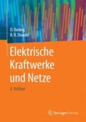 Elektrische Kraftwerke Und Netze German Hardcover 8th