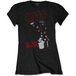 Kiss Do You Love Me Women's Black T-Shirt Small
