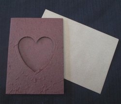 The Velvet Attic -brown Window Card With Beige Envelope
