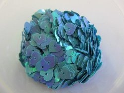Sequins Shapes- Turquoise Heart - 70PC