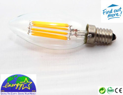 E14 4w Led Clear Filament Candle Light Lamp Bulb 85 230v 2 Years Warranty