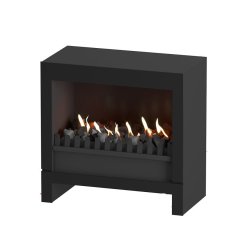 Baiona Gas Fireplace - Black 700MM