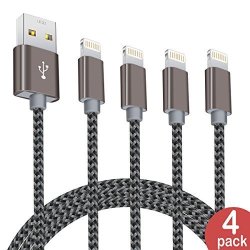 Becaso Lightning Cable Iphone Charging Charger Cable 4PACK-5FT Iphone Cable For Iphone X iphone 8 IPHONE 8 Plus iphone 7 IPHONE 7 Plus iphone 6 IPHONE 6 Plus iphone 5S