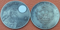 Palau 10$ Werevolf 2013 Moon Silver Clad Brass Coin Proof