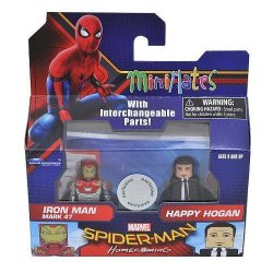 Marvel Minimates Toys R Us Exclusive Spider-man Homecoming Movie Mark 47 Iron Man & Happy Hogan 2-PACK